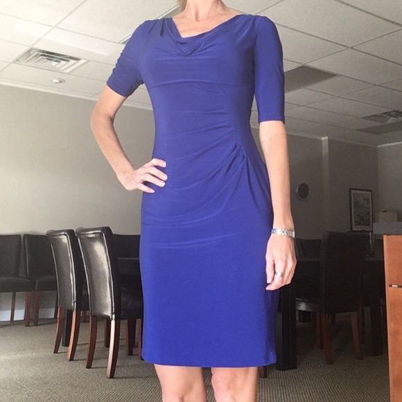 Ralph Lauren Sz 4 royal blue sophisticated dress - Picture 2 of 5